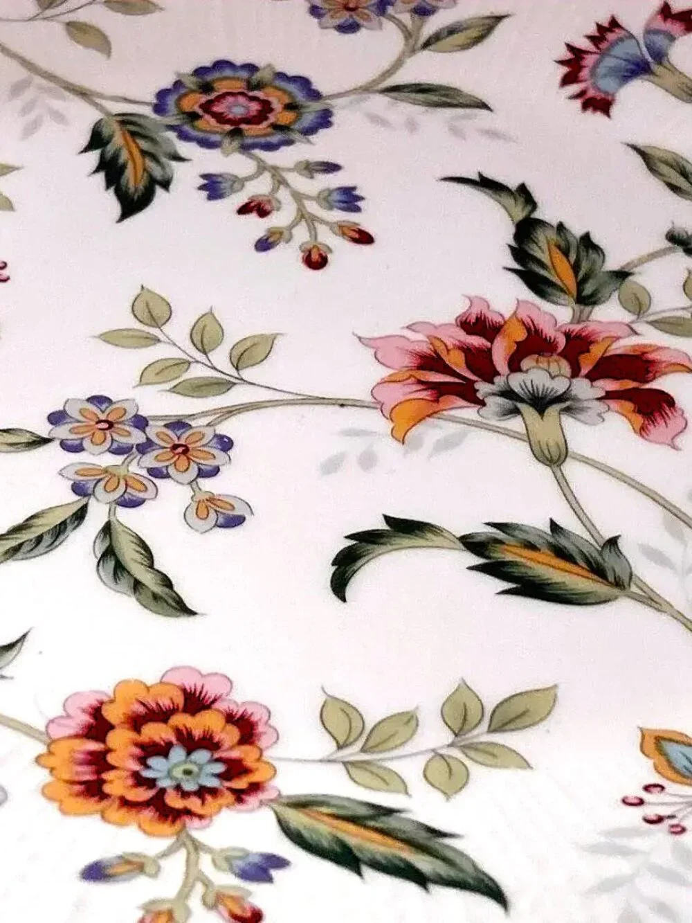Andrea by Sadek Cake Plate Porcelain Buckingham Floral‎ Gold Trim